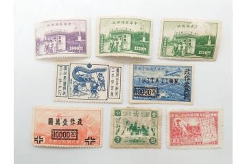 中華人民共和国　経済貿易展覧会　中国人民郵政　中華民国郵政　香港　満州　台湾　オオパンダ　イボハナザル　未使用・使用済　中国切手まとめてセット(猿、ジャイアントパンダ、中華民国航空郵票、外国切手、花、動物、風景、記念切手)(R-079736)