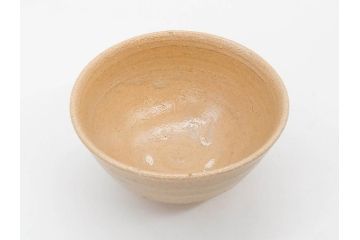 人間国宝　中里無庵(中里太郎右衛門)　唐津　宝珠　約15cm　4.9寸　和の味わいのある茶碗(抹茶碗、煎茶道具、茶道具、茶器、和食器、四寸九分、御物袋付き、外箱付き、共箱付き)(R-079746)