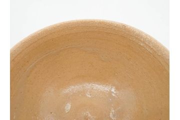 人間国宝　中里無庵(中里太郎右衛門)　唐津　宝珠　約15cm　4.9寸　和の味わいのある茶碗(抹茶碗、煎茶道具、茶道具、茶器、和食器、四寸九分、御物袋付き、外箱付き、共箱付き)(R-079746)
