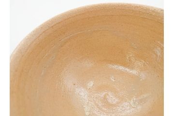 人間国宝　中里無庵(中里太郎右衛門)　唐津　宝珠　約15cm　4.9寸　和の味わいのある茶碗(抹茶碗、煎茶道具、茶道具、茶器、和食器、四寸九分、御物袋付き、外箱付き、共箱付き)(R-079746)