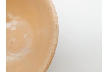 人間国宝　中里無庵(中里太郎右衛門)　唐津　宝珠　約15cm　4.9寸　和の味わいのある茶碗(抹茶碗、煎茶道具、茶道具、茶器、和食器、四寸九分、御物袋付き、外箱付き、共箱付き)(R-079746)
