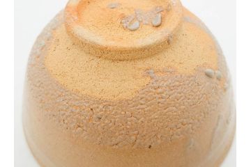 人間国宝　中里無庵(中里太郎右衛門)　唐津　宝珠　約15cm　4.9寸　和の味わいのある茶碗(抹茶碗、煎茶道具、茶道具、茶器、和食器、四寸九分、御物袋付き、外箱付き、共箱付き)(R-079746)