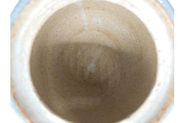 中里重利　鈞窯　水色の釉薬に魅せられる香炉(三玄窯、香爐、唐津焼、仏具、茶道具、落款印、共箱付き)(R-079747)