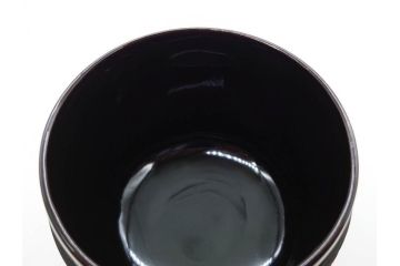 八代 中村宗哲　菊桐蒔絵　雅な美しさのある茶入(花、金彩、漆器、木製、茶入れ、茶筒、茶道具、茶器、又妙斎書付、共箱付き)(R-079748)