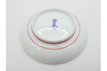 重要無形文化財　人間国宝　十三代 酒井田柿右衛門　有田焼　錦　牡丹文　約11cm　3.5寸　食卓に華やぎを添える小皿5枚セット(花、鳥、豆皿、手塩皿、和皿、和食器、共箱付き、裏印、花押、三寸五分)(R-079750)