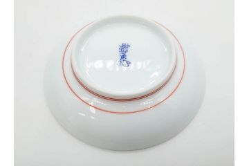 重要無形文化財　人間国宝　十三代 酒井田柿右衛門　有田焼　錦　牡丹文　約11cm　3.5寸　食卓に華やぎを添える小皿5枚セット(花、鳥、豆皿、手塩皿、和皿、和食器、共箱付き、裏印、花押、三寸五分)(R-079750)