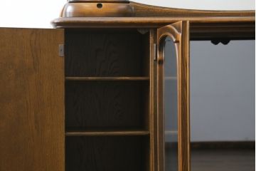 中古　美品　希少な廃番品　松永工房　Continue(カンティーニュ)　お気に入りのコレクションを素敵に飾れる鏡付きのエレガントなサイドボード(サイドキャビネット、収納棚、戸棚、飾り棚、ミラー)(R-079755)