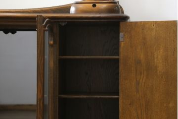 中古　美品　希少な廃番品　松永工房　Continue(カンティーニュ)　お気に入りのコレクションを素敵に飾れる鏡付きのエレガントなサイドボード(サイドキャビネット、収納棚、戸棚、飾り棚、ミラー)(R-079755)