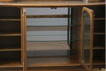 中古　美品　希少な廃番品　松永工房　Continue(カンティーニュ)　お気に入りのコレクションを素敵に飾れる鏡付きのエレガントなサイドボード(サイドキャビネット、収納棚、戸棚、飾り棚、ミラー)(R-079755)