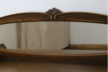 中古　美品　希少な廃番品　松永工房　Continue(カンティーニュ)　お気に入りのコレクションを素敵に飾れる鏡付きのエレガントなサイドボード(サイドキャビネット、収納棚、戸棚、飾り棚、ミラー)(R-079755)