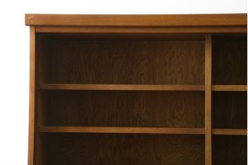 中古　民芸家具　ナラ材　和光　北樹　150N　上質な和の空間づくりにおすすめの水屋箪笥(食器棚、カップボード、戸棚、収納棚、キャビネット)(R-079756)