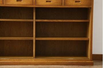 中古　民芸家具　ナラ材　和光　北樹　150N　上質な和の空間づくりにおすすめの水屋箪笥(食器棚、カップボード、戸棚、収納棚、キャビネット)(R-079756)