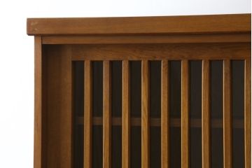 中古　民芸家具　ナラ材　和光　北樹　150N　上質な和の空間づくりにおすすめの水屋箪笥(食器棚、カップボード、戸棚、収納棚、キャビネット)(R-079756)
