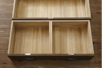 中古　美品　伝統工芸　桐屋田中製　意匠を凝らした美しい金具が魅力的な加茂総桐箪笥(総桐たんす、和たんす、衣装タンス、収納箪笥、整理箪笥、サイドチェスト、サイドボード、引き出し)(定価推定約42万)(R-079761)