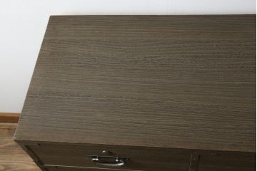 中古　美品　伝統工芸　桐屋田中製　意匠を凝らした美しい金具が魅力的な加茂総桐箪笥(総桐たんす、和たんす、衣装タンス、収納箪笥、整理箪笥、サイドチェスト、サイドボード、引き出し)(定価推定約42万)(R-079761)