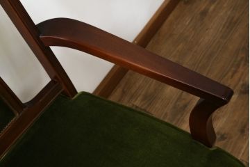 中古　美品　神戸洋家具　メープル不二屋　上品な佇まいが魅力的なアームチェア(ダイニングチェア、1P、一人掛け)(R-079765)