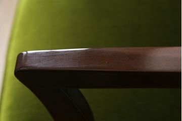 中古　美品　神戸洋家具　メープル不二屋　上品な佇まいが魅力的なアームチェア(ダイニングチェア、1P、一人掛け)(R-079765)