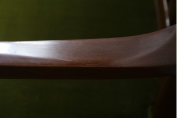 中古　美品　神戸洋家具　メープル不二屋　上品な佇まいが魅力的なアームチェア(ダイニングチェア、1P、一人掛け)(R-079765)