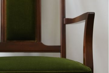 中古　美品　神戸洋家具　メープル不二屋　上品な佇まいが魅力的なアームチェア(ダイニングチェア、1P、一人掛け)(R-079765)