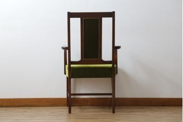 中古　美品　神戸洋家具　メープル不二屋　上品な佇まいが魅力的なアームチェア(ダイニングチェア、1P、一人掛け)(R-079765)