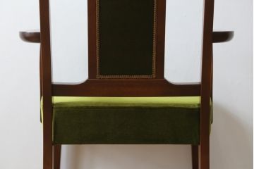 中古　美品　神戸洋家具　メープル不二屋　上品な佇まいが魅力的なアームチェア(ダイニングチェア、1P、一人掛け)(R-079765)