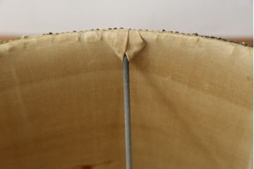 和製ビンテージ　大正ロマン　無垢材　挽き物脚とプリーツシェードが素敵なフロアスタンド(フロアランプ、スタンド照明、シェードライト、布シェード、ヴィンテージ)(R-079766)