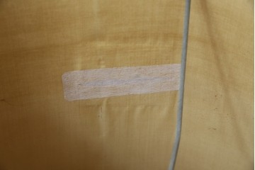 和製ヴィンテージ　大正ロマン　無垢材　挽き物脚とプリーツシェードが素敵なフロアスタンド　(R-079766)