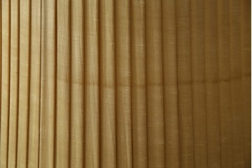 和製ヴィンテージ　大正ロマン　無垢材　挽き物脚とプリーツシェードが素敵なフロアスタンド　(R-079766)