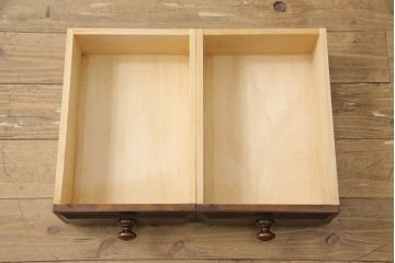 和製ビンテージ　北海道民芸家具　希少!　絶版品・レア品　クラシカルな雰囲気を盛り立てるライティングビューロー(簿記机、ワークデスク、在宅用、在宅ワーク用、ヴィンテージ)(R-079771)
