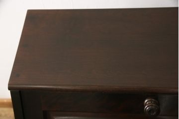 和製ビンテージ　北海道民芸家具　希少!　絶版品・レア品　クラシカルな雰囲気を盛り立てるライティングビューロー(簿記机、ワークデスク、在宅用、在宅ワーク用、ヴィンテージ)(R-079771)