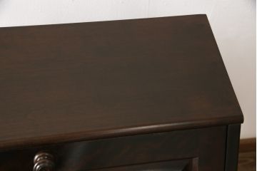 和製ビンテージ　北海道民芸家具　希少!　絶版品・レア品　クラシカルな雰囲気を盛り立てるライティングビューロー(簿記机、ワークデスク、在宅用、在宅ワーク用、ヴィンテージ)(R-079771)