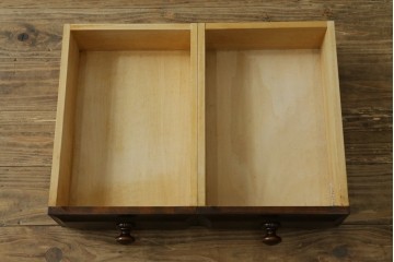 和製ヴィンテージ　希少な廃番品　レア!　北海道民芸家具　シックなデザインのライティングビューロー　(R-079771)