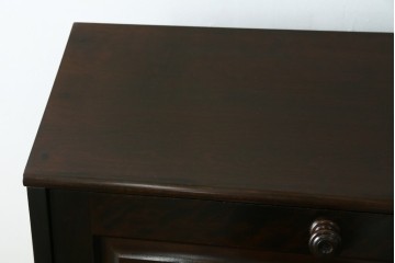 和製ヴィンテージ　希少な廃番品　レア!　北海道民芸家具　シックなデザインのライティングビューロー　(R-079771)