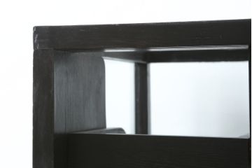 和製ビンテージ　特注!!　ペイント仕上げ限定　黒いペイントが男前でカッコいいシャツケース(ガラスケース、Gケース、ショーケース、陳列棚、飾り棚、店舗什器、ヴィンテージ)(R-079773)