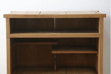 和製アンティーク　木味が趣あふれる関東水屋箪笥サイドボード(食器棚、収納棚、戸棚、キャビネット、茶棚、引き出し)(R-079775)