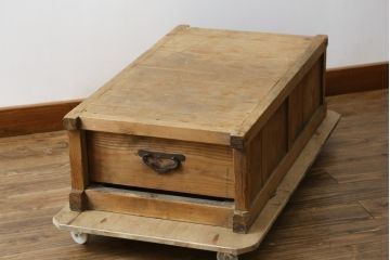 和製アンティーク　木味が趣あふれる関東水屋箪笥ローボード(ローチェスト、引き出し)(R-079776)