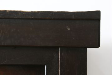 和製アンティーク　京都産　透かしの意匠がお洒落な和の趣溢れる三尺水屋箪笥(食器棚、収納棚、戸棚、キャビネット、重ね箪笥、店舗什器)(R-079784)