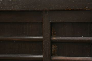 和製アンティーク　京都産　横桟引き戸が和モダンな雰囲気を高める三尺水屋箪笥サイドボード(食器棚、収納棚、戸棚、キャビネット、店舗什器)(R-079786)