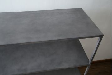 中古　ヨーロッパ　ブランド家具　特注　オーダー品!!　美しいシルエットのアイアンラック(オープンラック、シェルフ、店舗什器、飾り棚、陳列棚)(製作費約30万円)(R-079792)