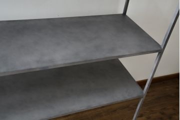 中古　ヨーロッパ　ブランド家具　特注　オーダー品!!　美しいシルエットのアイアンラック(オープンラック、シェルフ、店舗什器、飾り棚、陳列棚)(製作費約30万円)(R-079792)