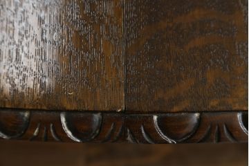 イギリスアンティーク　高級品!!　特注品!!　重厚!!バルボスレッグが珍しい大きなエクステンションテーブル(ダイニングテーブル、ドローリーフテーブル、食卓、4人掛け、6人掛け、英国)(R-079796)