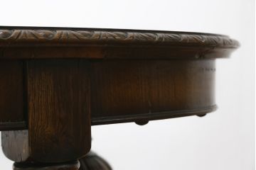 イギリスアンティーク　高級品!!　特注品!!　重厚!!バルボスレッグが珍しい大きなエクステンションテーブル(ダイニングテーブル、ドローリーフテーブル、食卓、4人掛け、6人掛け、英国)(R-079796)