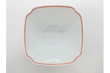重要無形文化財　人間国宝　十三代 酒井田柿右衛門　有田焼　錦　笹文　約9cm　3寸　落ち着いた佇まいの中付5客セット(深皿、取鉢、小鉢、豆鉢、和食器、共箱付き、裏印、花押、三寸)(R-079801)