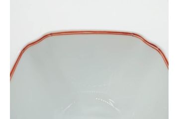 重要無形文化財　人間国宝　十三代 酒井田柿右衛門　有田焼　錦　笹文　約9cm　3寸　落ち着いた佇まいの中付5客セット(深皿、取鉢、小鉢、豆鉢、和食器、共箱付き、裏印、花押、三寸)(R-079801)