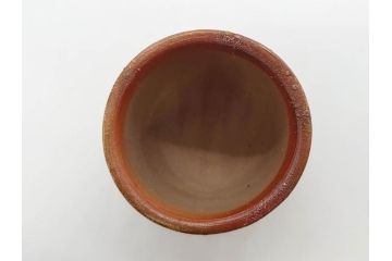 人間国宝　伊勢崎淳　備前焼　酒呑　変化にとんだ土の味わいが魅力のぐい呑み3客セット(蕎麦猪口、お猪口、御猪口、湯呑み、湯のみ、杯、盃、和食器、陶器、裏印、共箱付き)(R-079812)