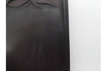 中国　唐物　書道具　鳳凰　細かな装飾が魅力の硯(漢詩、彫刻、鳥)(R-079814)