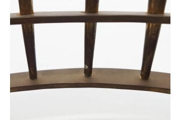 古銅　筆架　真鍮　書道具　上品な雰囲気の筆立て(中国?、ペン立て)(R-079815)