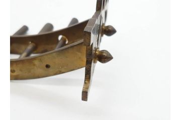 古銅　筆架　真鍮　書道具　上品な雰囲気の筆立て(中国?、ペン立て)(R-079815)