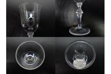 チェコ　Moser　モーゼル　テーブルセット　煌びやかな輝きを放つミ二チュアグラス12客セット(ワイングラス、12種、金彩、コレクション、Table set、MINIATURE、グラス、硝子、ケース付き)(R-079819)