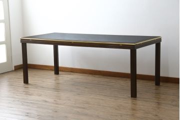 中古　美品!!　バロッサバレンティ(VARO,S.A. VALENTI)　高級感漂うガラスのダイニングテーブル(食卓、4人掛け、6人掛け、店舗什器)(定価約68万円)(R-079821)